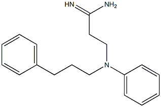 3-[phenyl(3-phenylpropyl)amino]propanimidamide Struktur