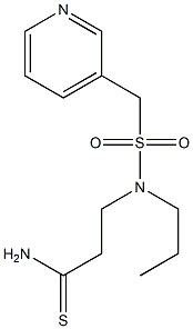 3-[propane-1-(pyridin-3-ylmethyl)sulfonamido]propanethioamide Struktur