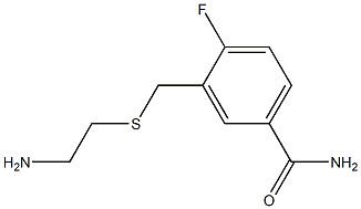 3-{[(2-aminoethyl)thio]methyl}-4-fluorobenzamide Struktur