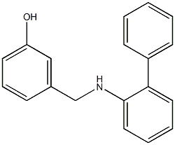 3-{[(2-phenylphenyl)amino]methyl}phenol Struktur