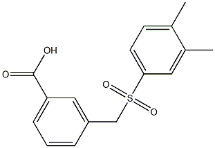 3-{[(3,4-dimethylbenzene)sulfonyl]methyl}benzoic acid Struktur