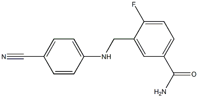 3-{[(4-cyanophenyl)amino]methyl}-4-fluorobenzamide Struktur