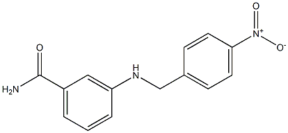 3-{[(4-nitrophenyl)methyl]amino}benzamide Struktur