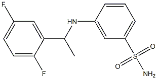 3-{[1-(2,5-difluorophenyl)ethyl]amino}benzene-1-sulfonamide Struktur