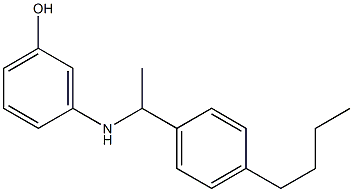 3-{[1-(4-butylphenyl)ethyl]amino}phenol Struktur