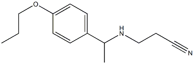 3-{[1-(4-propoxyphenyl)ethyl]amino}propanenitrile Struktur