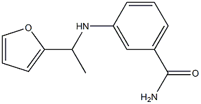 3-{[1-(furan-2-yl)ethyl]amino}benzamide Struktur