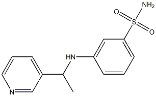 3-{[1-(pyridin-3-yl)ethyl]amino}benzene-1-sulfonamide Struktur