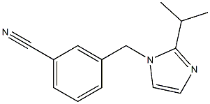 3-{[2-(propan-2-yl)-1H-imidazol-1-yl]methyl}benzonitrile Struktur