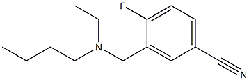 3-{[butyl(ethyl)amino]methyl}-4-fluorobenzonitrile Struktur