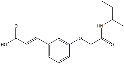 3-{3-[(butan-2-ylcarbamoyl)methoxy]phenyl}prop-2-enoic acid Struktur