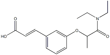 3-{3-[1-(diethylcarbamoyl)ethoxy]phenyl}prop-2-enoic acid Struktur