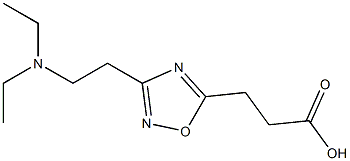 3-{3-[2-(diethylamino)ethyl]-1,2,4-oxadiazol-5-yl}propanoic acid Struktur