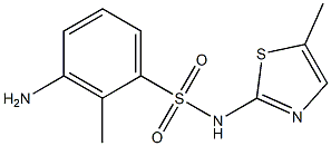 3-amino-2-methyl-N-(5-methyl-1,3-thiazol-2-yl)benzene-1-sulfonamide Struktur