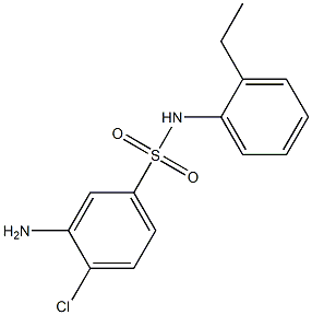 3-amino-4-chloro-N-(2-ethylphenyl)benzene-1-sulfonamide Struktur