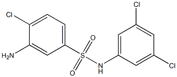 3-amino-4-chloro-N-(3,5-dichlorophenyl)benzene-1-sulfonamide Struktur