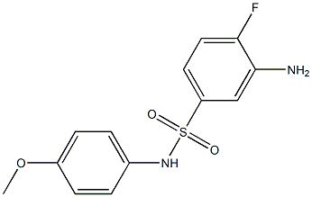 3-amino-4-fluoro-N-(4-methoxyphenyl)benzene-1-sulfonamide Struktur