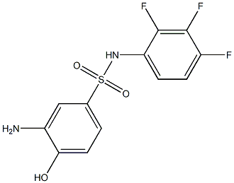 3-amino-4-hydroxy-N-(2,3,4-trifluorophenyl)benzene-1-sulfonamide Struktur