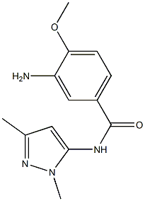 3-amino-N-(1,3-dimethyl-1H-pyrazol-5-yl)-4-methoxybenzamide Struktur