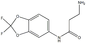 3-amino-N-(2,2-difluoro-2H-1,3-benzodioxol-5-yl)propanamide Struktur