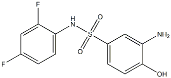 3-amino-N-(2,4-difluorophenyl)-4-hydroxybenzene-1-sulfonamide Struktur