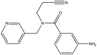 3-amino-N-(2-cyanoethyl)-N-(pyridin-3-ylmethyl)benzamide Struktur