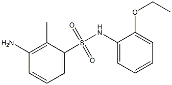 3-amino-N-(2-ethoxyphenyl)-2-methylbenzene-1-sulfonamide Struktur