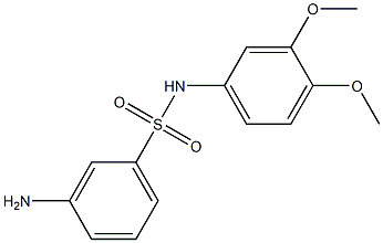 3-amino-N-(3,4-dimethoxyphenyl)benzene-1-sulfonamide Struktur