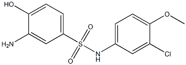 3-amino-N-(3-chloro-4-methoxyphenyl)-4-hydroxybenzene-1-sulfonamide Struktur