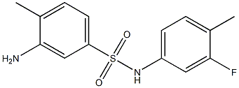 3-amino-N-(3-fluoro-4-methylphenyl)-4-methylbenzene-1-sulfonamide Struktur