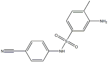 3-amino-N-(4-cyanophenyl)-4-methylbenzene-1-sulfonamide Struktur