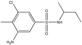 3-amino-N-(butan-2-yl)-5-chloro-4-methylbenzene-1-sulfonamide Struktur