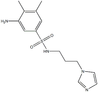 3-amino-N-[3-(1H-imidazol-1-yl)propyl]-4,5-dimethylbenzene-1-sulfonamide Struktur