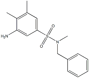 3-amino-N-benzyl-N,4,5-trimethylbenzene-1-sulfonamide Struktur