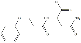 3-carbamoyl-2-(3-phenoxypropanamido)propanoic acid Struktur