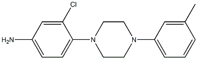 3-chloro-4-[4-(3-methylphenyl)piperazin-1-yl]aniline Struktur