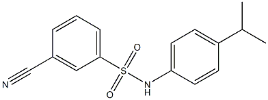 3-cyano-N-[4-(propan-2-yl)phenyl]benzene-1-sulfonamide Struktur