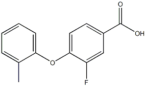 3-fluoro-4-(2-methylphenoxy)benzoic acid Struktur