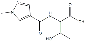 3-hydroxy-2-[(1-methyl-1H-pyrazol-4-yl)formamido]butanoic acid Struktur