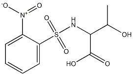 3-hydroxy-2-[(2-nitrobenzene)sulfonamido]butanoic acid Struktur