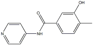 3-hydroxy-4-methyl-N-(pyridin-4-yl)benzamide Struktur