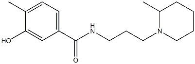 3-hydroxy-4-methyl-N-[3-(2-methylpiperidin-1-yl)propyl]benzamide Struktur