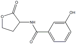 3-hydroxy-N-(2-oxooxolan-3-yl)benzamide Struktur