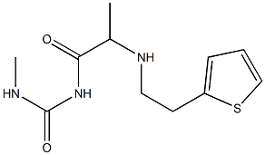 3-methyl-1-(2-{[2-(thiophen-2-yl)ethyl]amino}propanoyl)urea Struktur