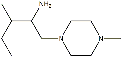 3-methyl-1-(4-methylpiperazin-1-yl)pentan-2-amine Struktur