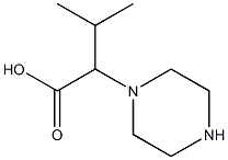 3-methyl-2-(piperazin-1-yl)butanoic acid Struktur