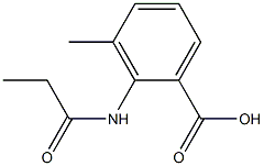 3-methyl-2-(propionylamino)benzoic acid Struktur