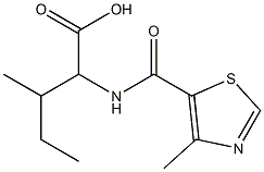 3-methyl-2-[(4-methyl-1,3-thiazol-5-yl)formamido]pentanoic acid Struktur