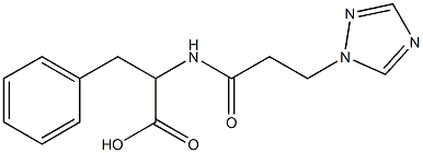 3-phenyl-2-[3-(1H-1,2,4-triazol-1-yl)propanamido]propanoic acid Struktur