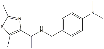 4-({[1-(2,5-dimethyl-1,3-thiazol-4-yl)ethyl]amino}methyl)-N,N-dimethylaniline Struktur